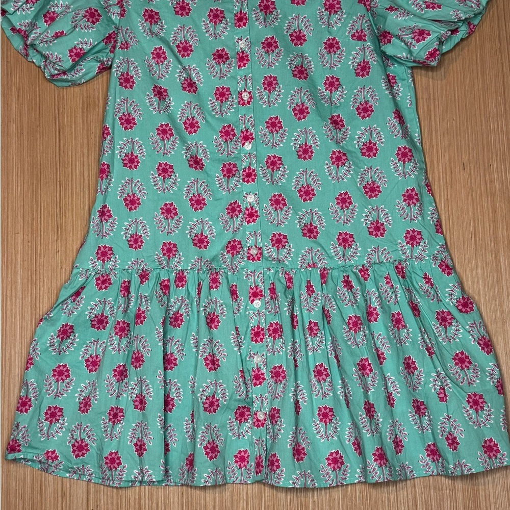 J. Crew Green and Pink Floral Dress - Picture 3 of 8
